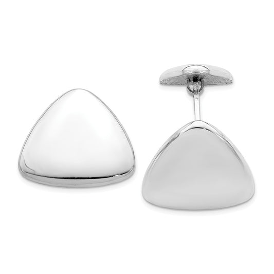 Occasion Gallery, Men's Accessories, 925 Sterling Silver Rhodium Plated Triangle Cuff Links