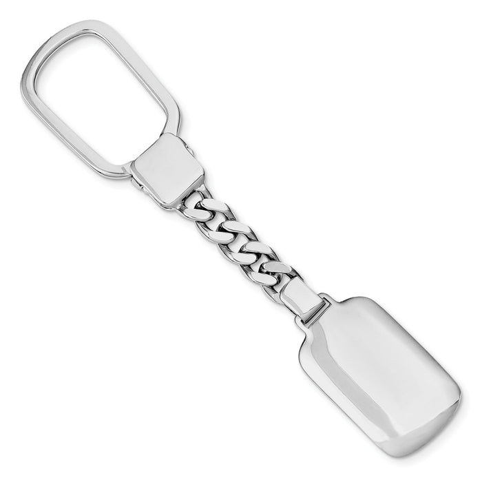 Occasion Gallery 925 Sterling Silver Engravable Rhodium Plated Key Chain