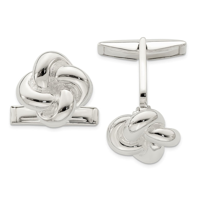 Occasion Gallery, Men's Accessories, 925 Sterling Silver Knot Cufflinks