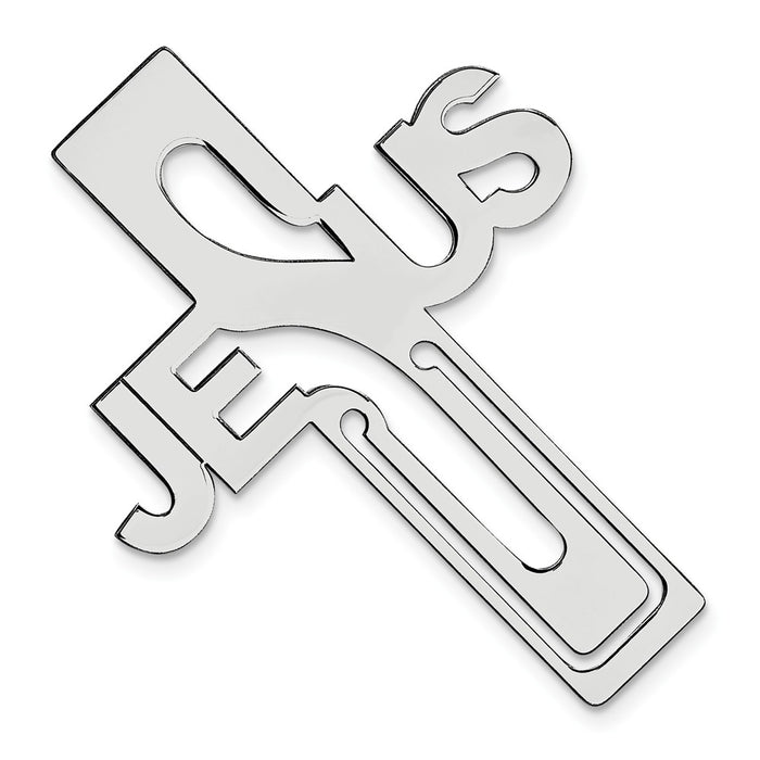 Occasion Gallery Gifts, 925 Sterling Silver Rhodium-plated Jesus Cross Bookmark
