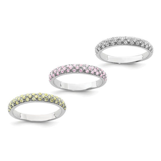 Stella Silver Jewelry Set - 925 Sterling Silver Rhodium-plated with Cubic Zirconia ( CZ ) Ring Set