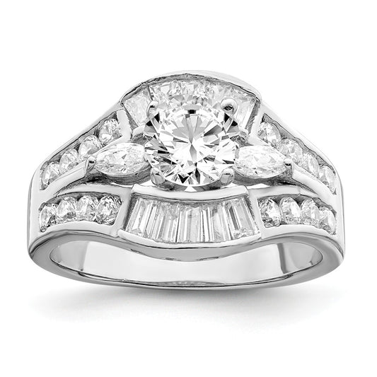 Stella Silver Jewelry Set - 925 Sterling Silver Rhodium-plated Cubic Zirconia ( CZ ) Ring