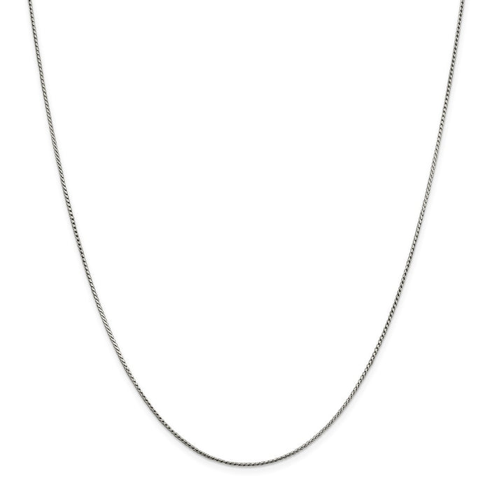 Million Charms 925 Sterling Silver 1mm Round Franco Chain, Chain Length: 20 inches
