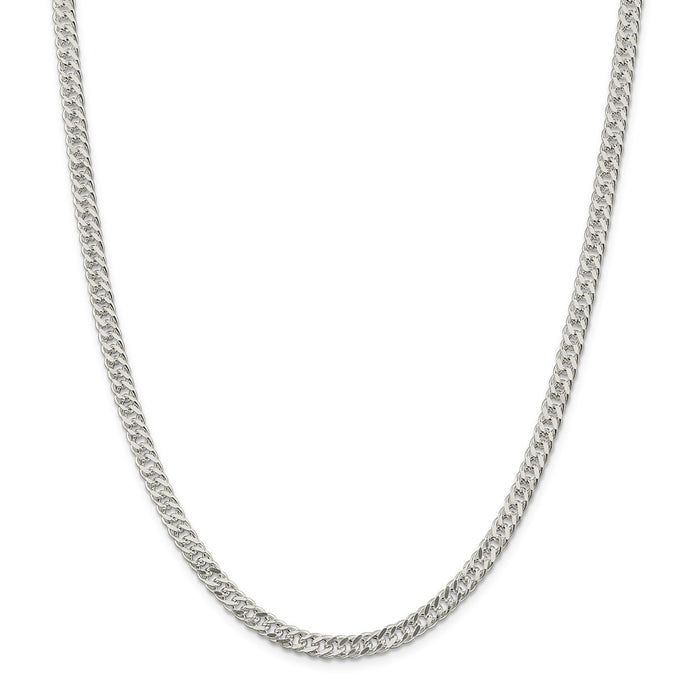 Million Charms 925 Sterling Silver 5.5mm Rambo Chain, Chain Length: 18 inches