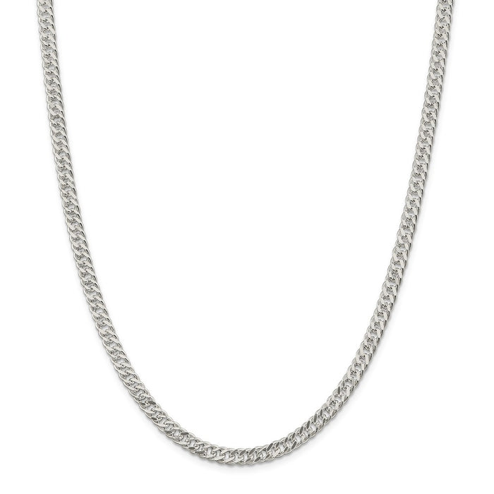 Million Charms 925 Sterling Silver 5.5mm Rambo Chain, Chain Length: 24 inches