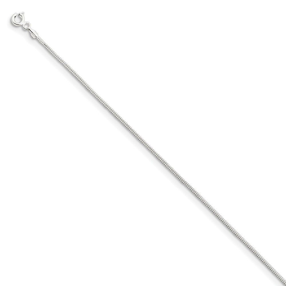 Million Charms 925 Sterling Silver 1.2mm Round Snake Chain, Chain Length: 7 inches