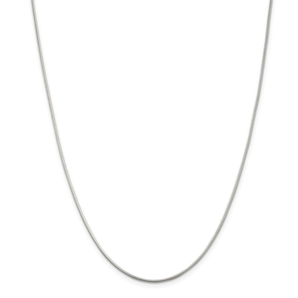 Million Charms 925 Sterling Silver 1.2mm Round Snake Chain, Chain Length: 20 inches