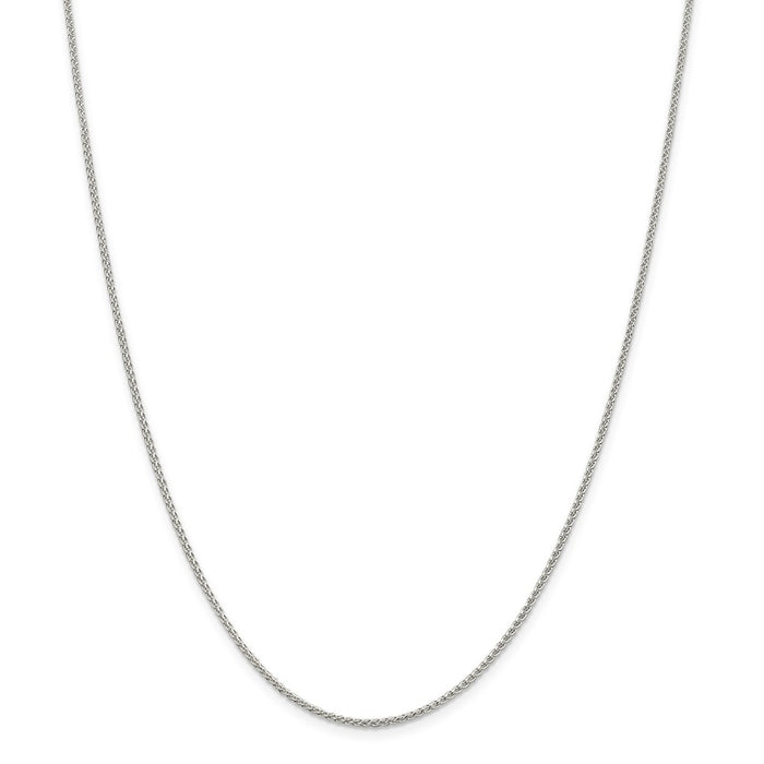 Million Charms 925 Sterling Silver 1.50mm Round Spiga Chain, Chain Length: 36 inches