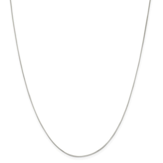 Million Charms 925 Sterling Silver .7mm Square Snake Chain, Chain Length: 16 inches