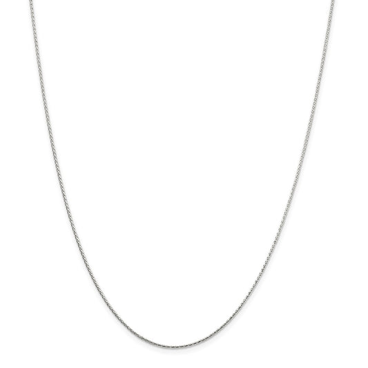 Million Charms 925 Sterling Silver 1.25mm Diamond-cut Round Spiga Chain, Chain Length: 16 inches