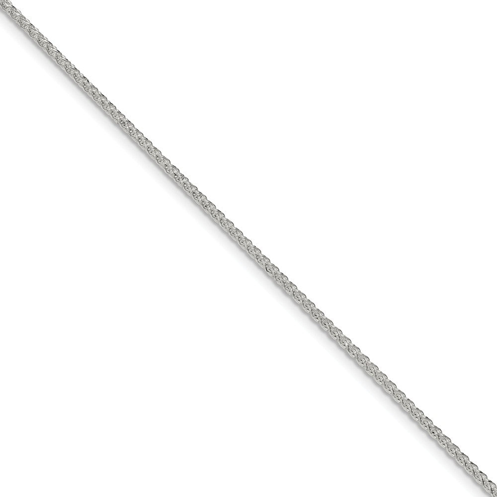 Million Charms 925 Sterling Silver 1.70mm Diamond-cut Round Spiga Chain, Chain Length: 7 inches