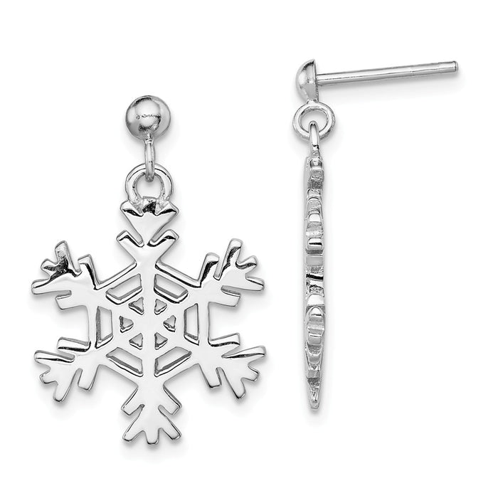 Stella Silver Jewelry Set - 925 Sterling Silver Snowflake Earrings and Pendant Set