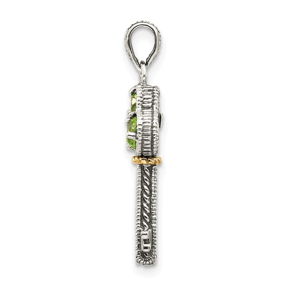 Million Charms Sterling Silver With 14K Peridot Key Charm