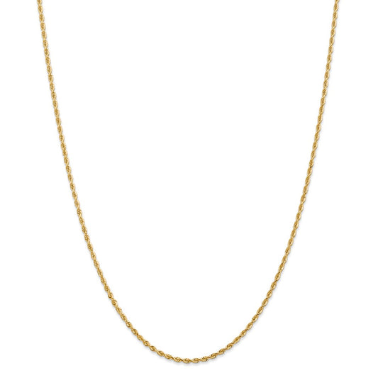 Million Charms 14k Yellow Gold, Necklace Chain, 2.00mm Diamond-Cut Quadruple Rope Chain, Chain Length: 26 inches