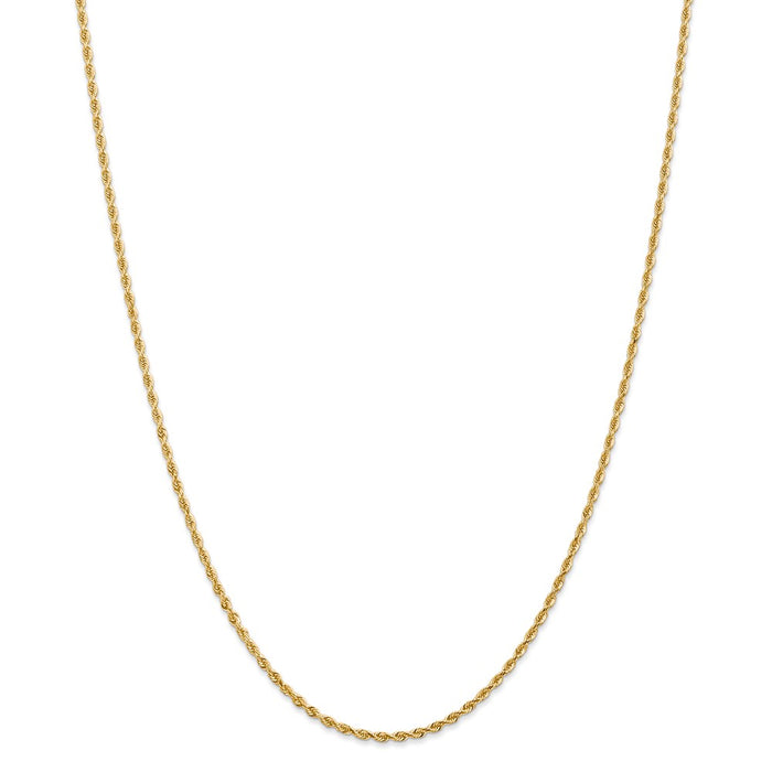 Million Charms 14k Yellow Gold, Necklace Chain, 2.00mm Diamond-Cut Quadruple Rope Chain, Chain Length: 28 inches
