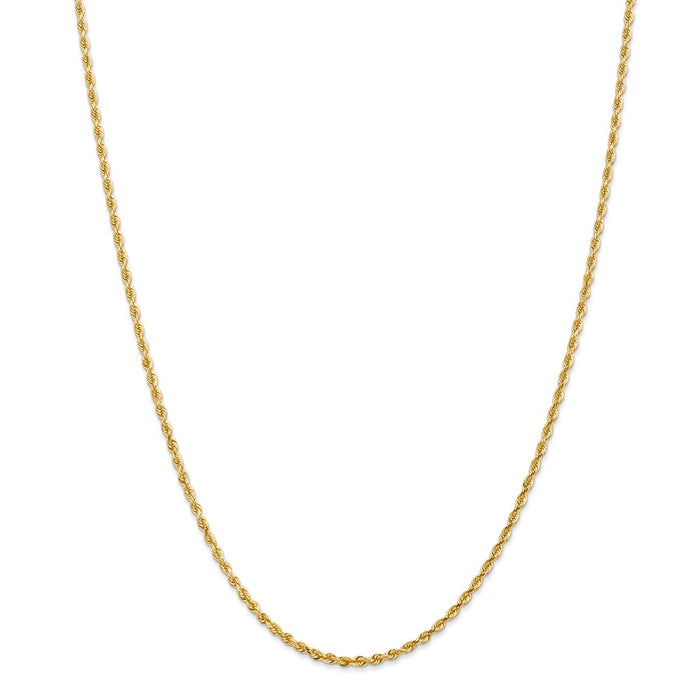 Million Charms 14k Yellow Gold, Necklace Chain, 2.25mm Diamond-Cut Quadruple Rope Chain, Chain Length: 28 inches