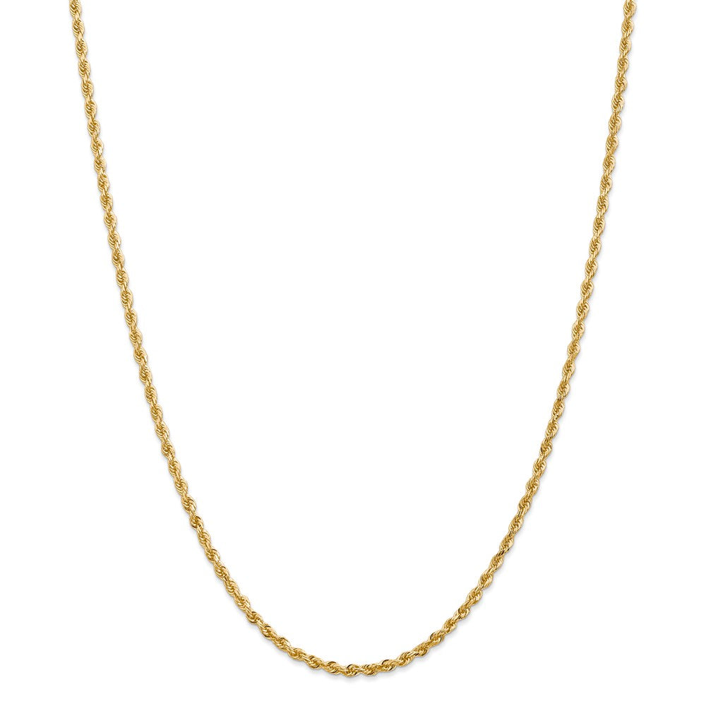 Million Charms 14k Yellow Gold, Necklace Chain, 2.75mm Diamond-Cut Quadruple Rope Chain, Chain Length: 26 inches