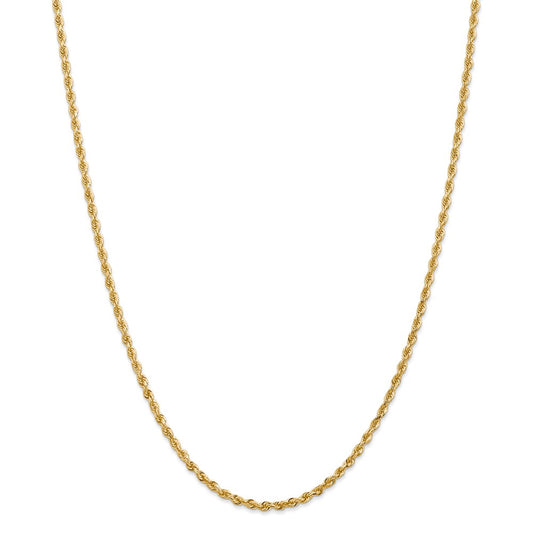 Million Charms 14k Yellow Gold, Necklace Chain, 2.75mm Diamond-Cut Quadruple Rope Chain, Chain Length: 26 inches