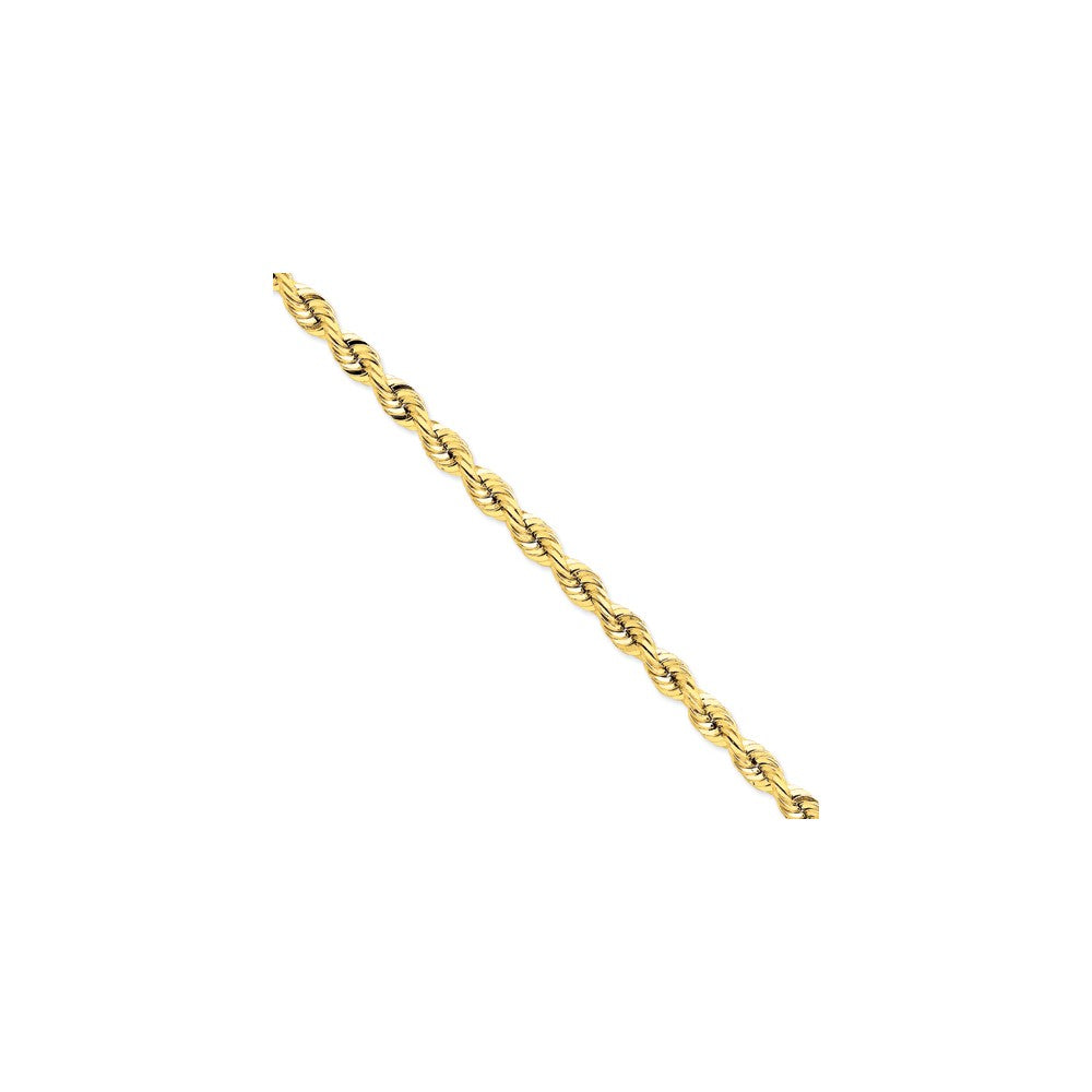 Million Charms 14k Yellow Gold, Necklace Chain, 7.5mm Diamond-Cut Quadruple Rope Chain, Chain Length: 24 inches