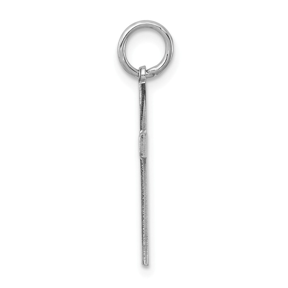 Million Charms 925 Sterling Silver Rhodium-Plated Laser Designed Relgious Cross Charm
