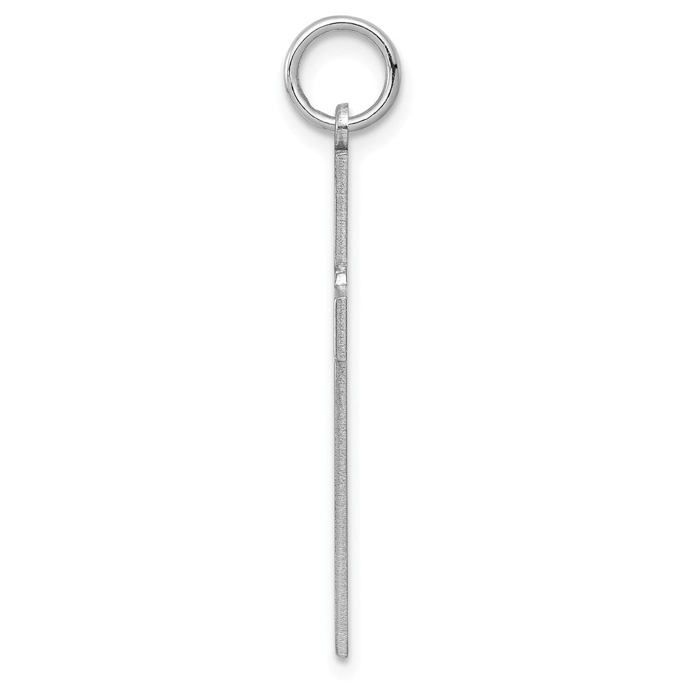 Million Charms 925 Sterling Silver Rhodium-Plated Laser Designed Relgious Cross Pendant