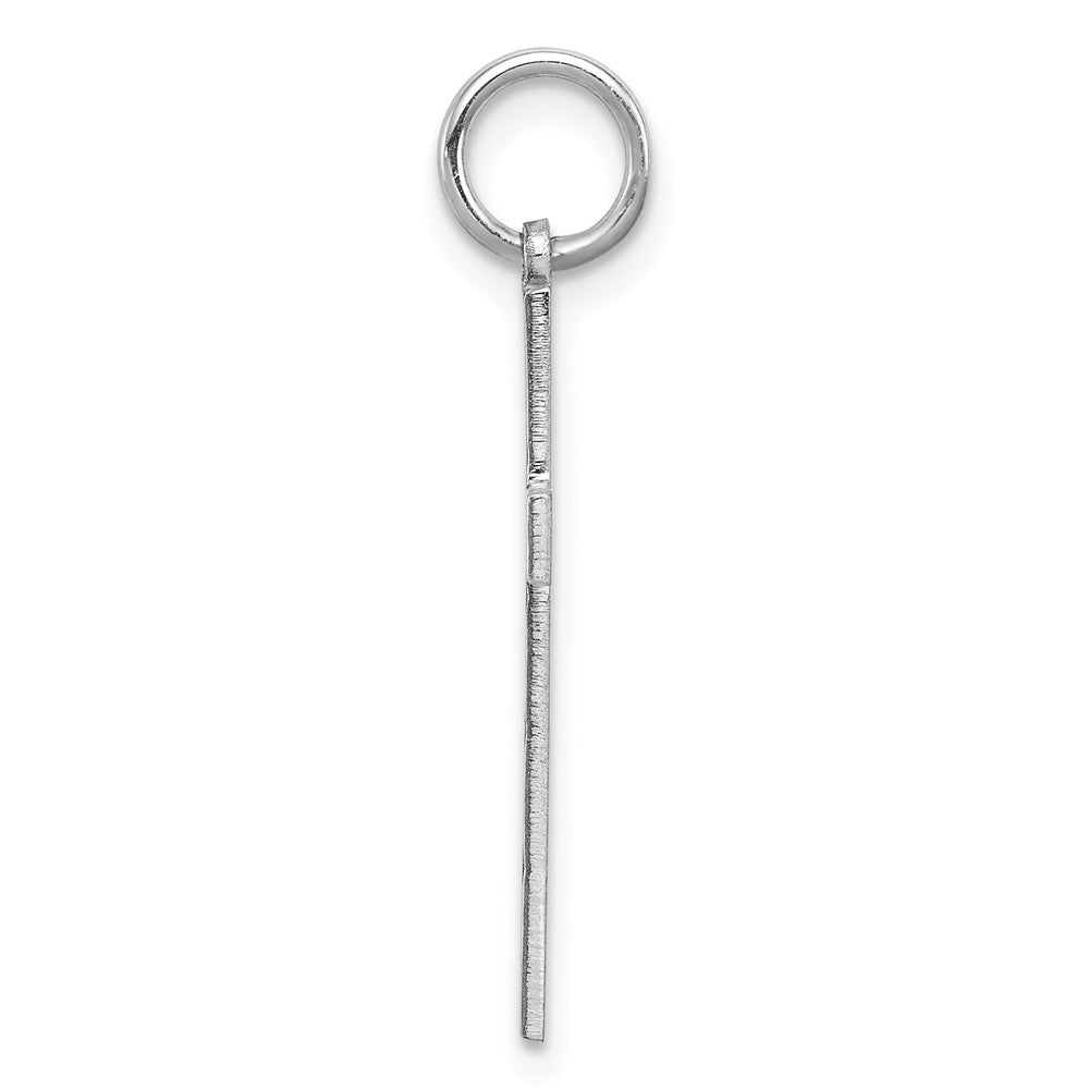 Million Charms 925 Sterling Silver Rhodium-Plated Laser Designed Relgious Cross Pendant