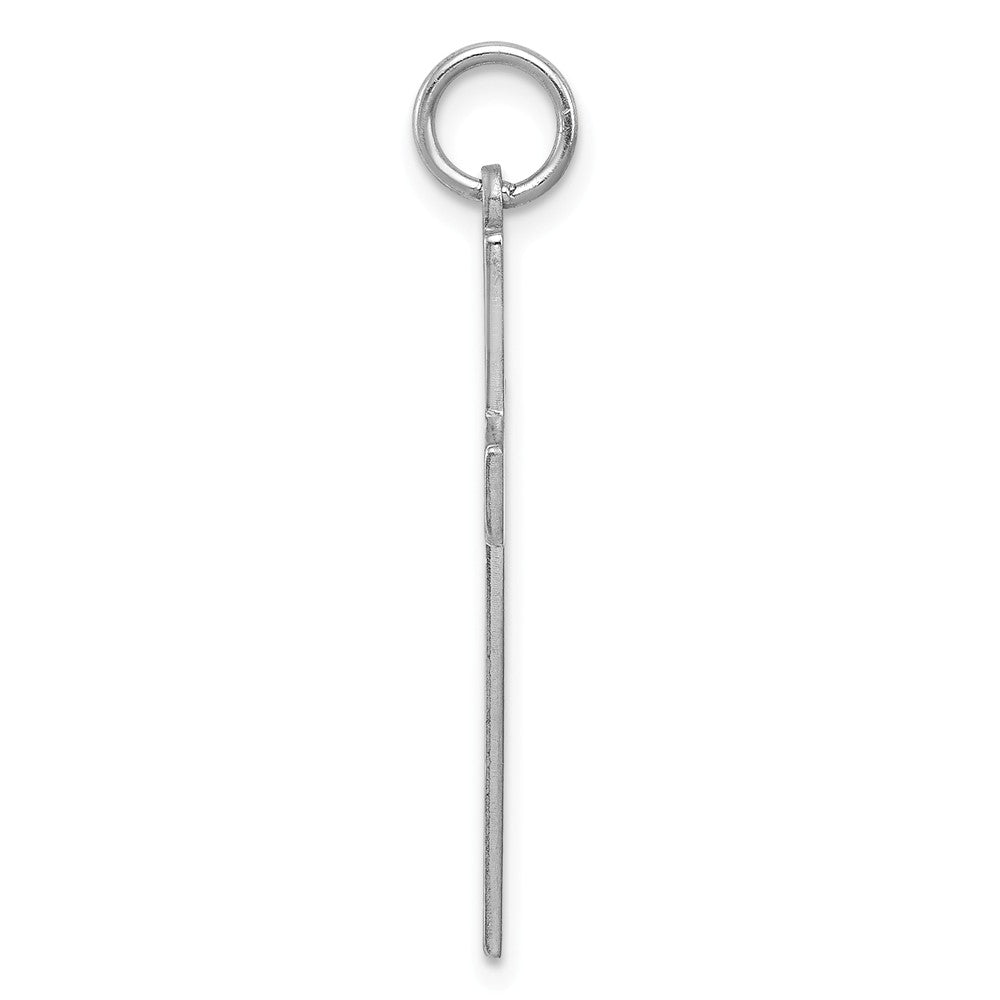 Million Charms 925 Sterling Silver Rhodium-Plated Laser Designed Relgious Cross Pendant