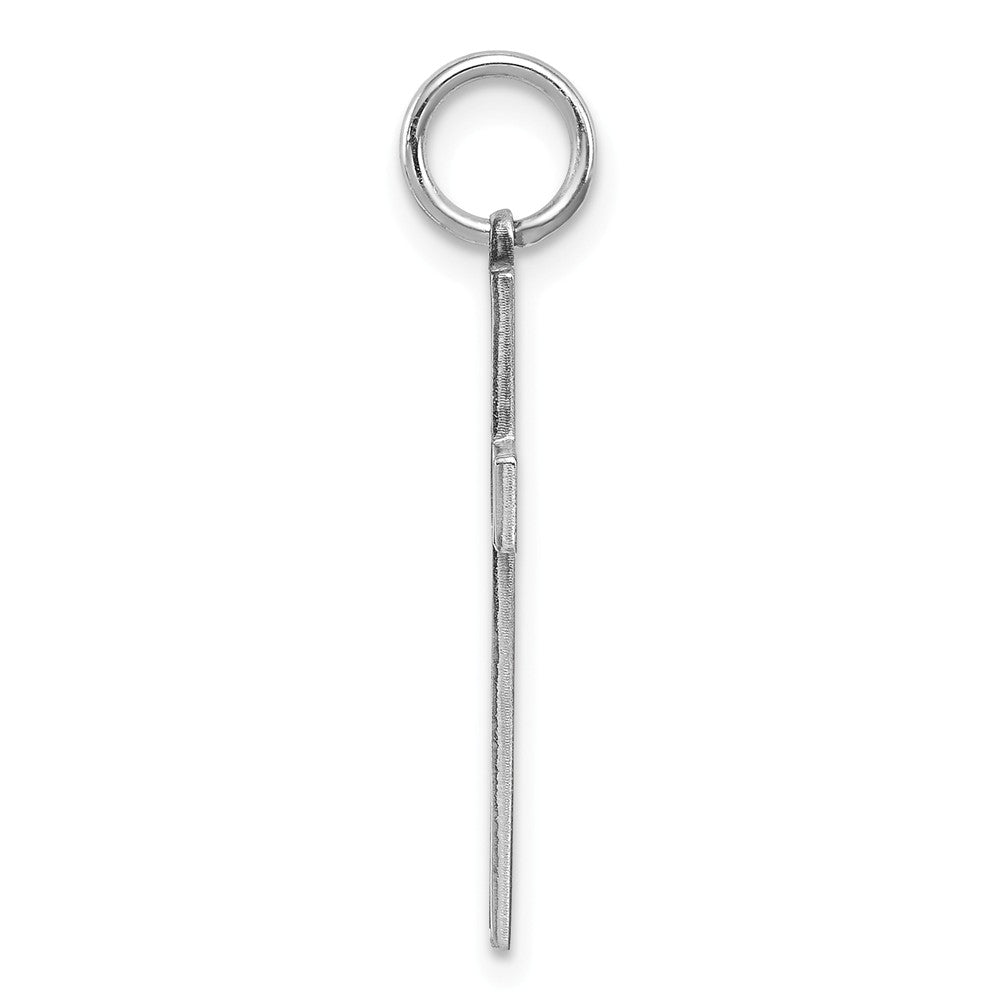 Million Charms 925 Sterling Silver Rhodium-Plated Laser Designed Relgious Cross Pendant