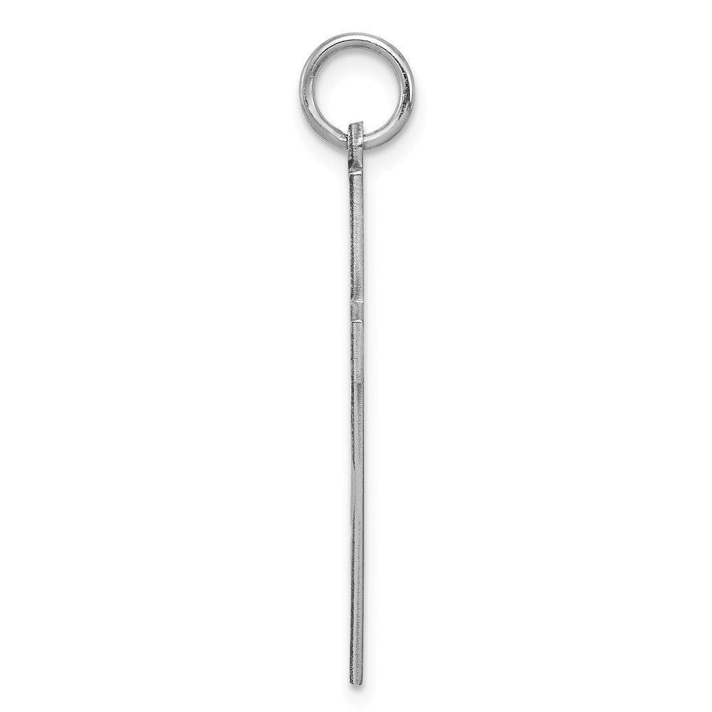 Million Charms 925 Sterling Silver Rhodium-Plated Laser Designed Relgious Cross Pendant