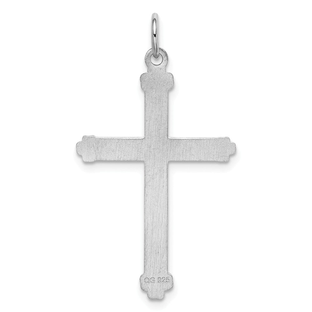 Million Charms 925 Sterling Silver Rh-Plt Laser Designed Cro925 Sterling Silver Rh-Plt Charm