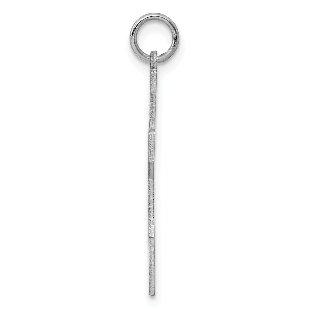 Million Charms 925 Sterling Silver Rhodium-Plated Laser Designed Relgious Cross Pendant