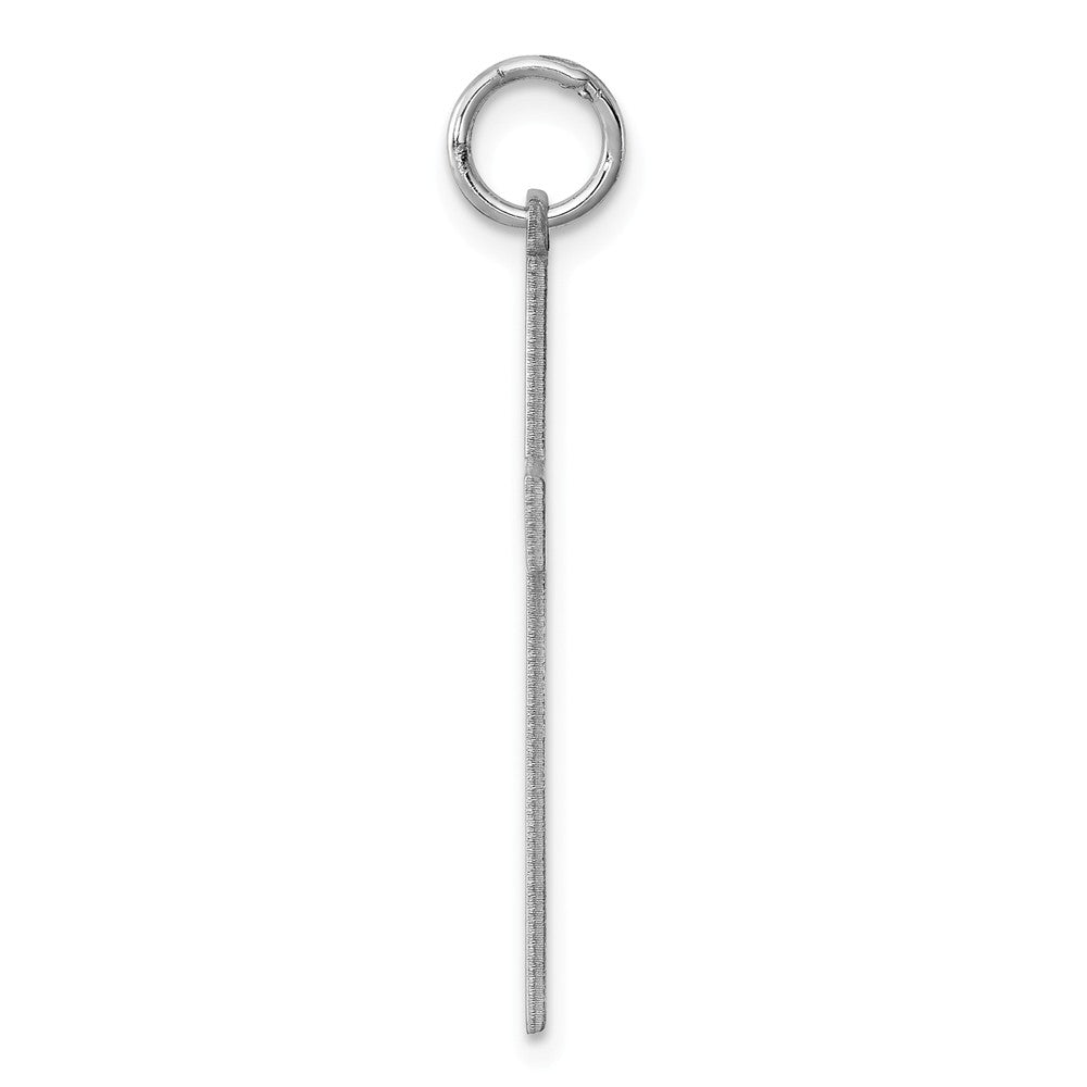 Million Charms 925 Sterling Silver Rhodium-Plated Laser Designed Relgious Cross Pendant