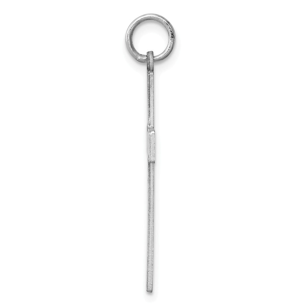 Million Charms 925 Sterling Silver Rhodium-Plated Laser Designed Relgious Cross Pendant