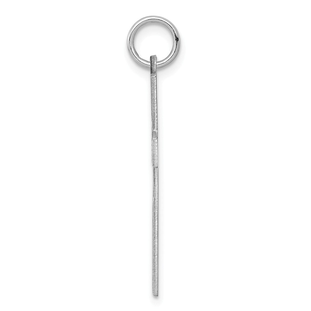 Million Charms 925 Sterling Silver Rhodium-Plated Laser Designed Relgious Cross Pendant