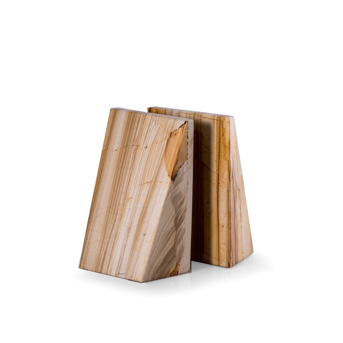 Occasion Gallery Natural Marble Color "Natural" Marble Wedge Bookends. 4 L x 2.5 W x 6 H in.