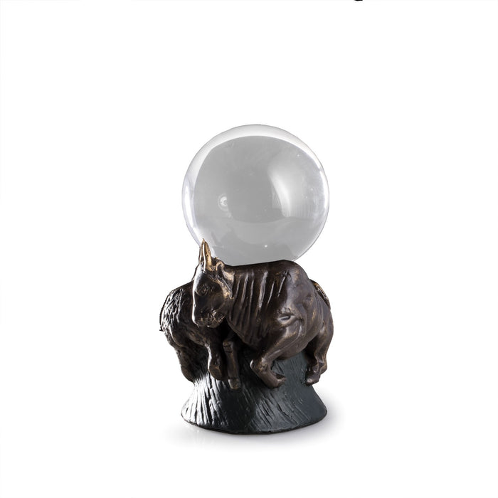 Occasion Gallery Bronze Color Bronze Bull & Bear Ball Holder. 5 L x 5 W x 5 H in.