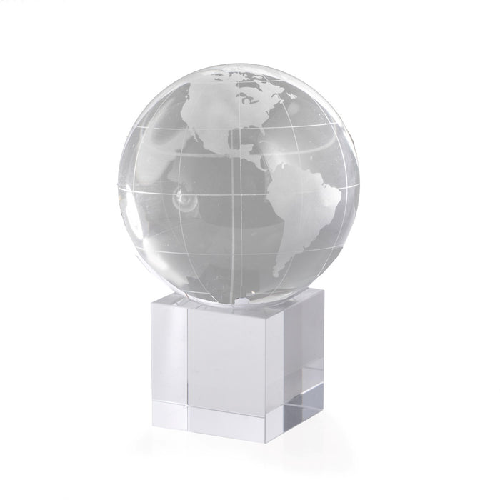 Occasion Gallery Clear Color 4" Acetate Etched Glass Globe with Base. 4 L x 4 W x 6 H in.