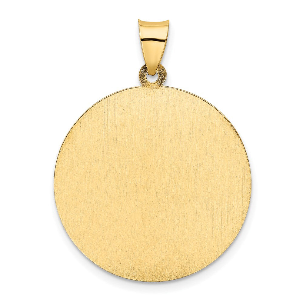 Million Charms 14K Yellow Gold Themed Religious Saint Christopher Medal Pendant