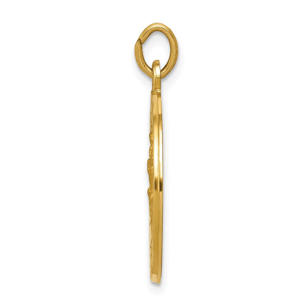 Million Charms 14K Yellow Gold Themed Us Air Force Religious Saint Christopher Medal Pendant