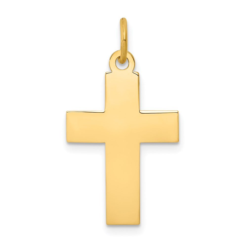Million Charms 14K Yellow Gold Themed Polished Relgious Cross Pendant