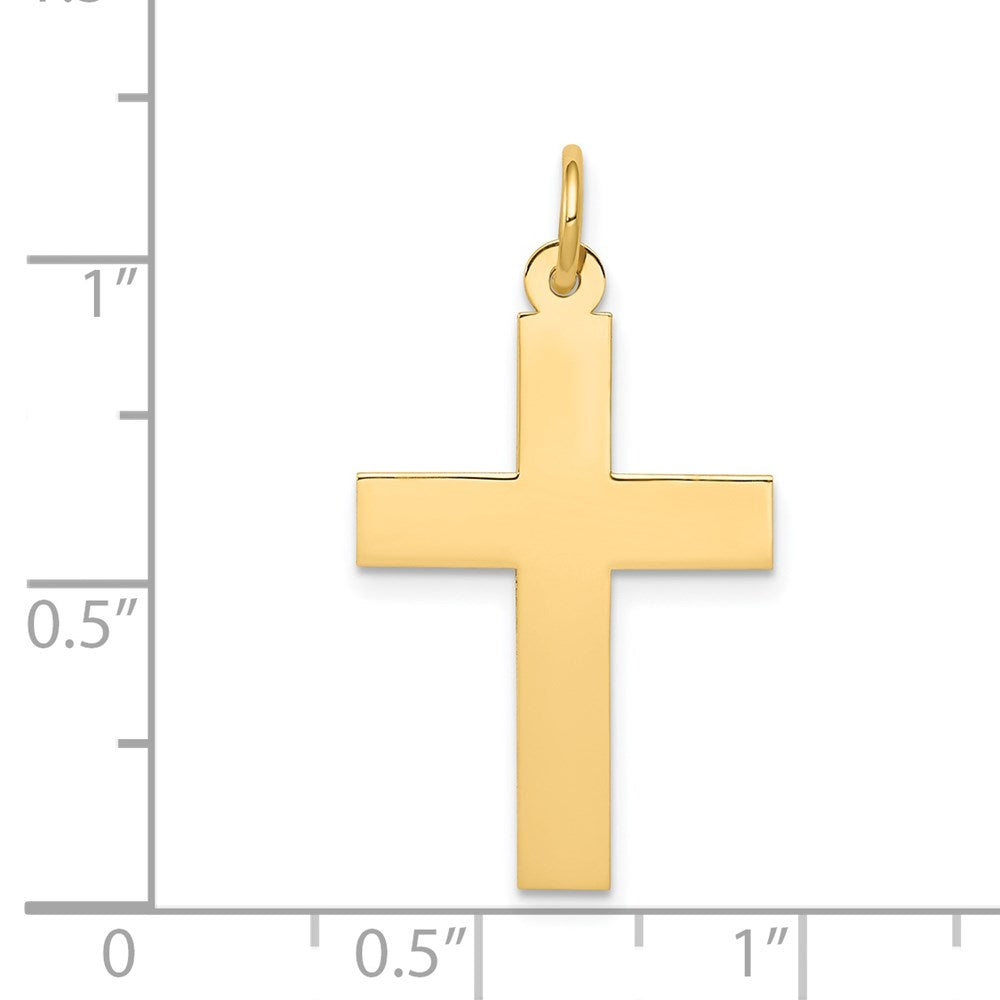 Million Charms 14K Yellow Gold Themed Polished Relgious Cross Pendant