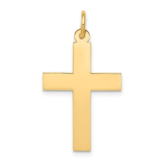 Million Charms 14K Yellow Gold Themed Polished Relgious Cross Pendant