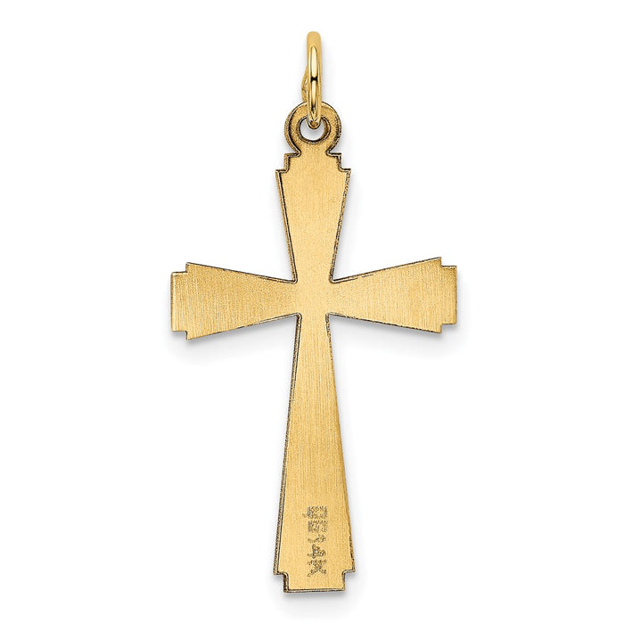 Million Charms 14K Yellow Gold Themed Relgious Cross Charm