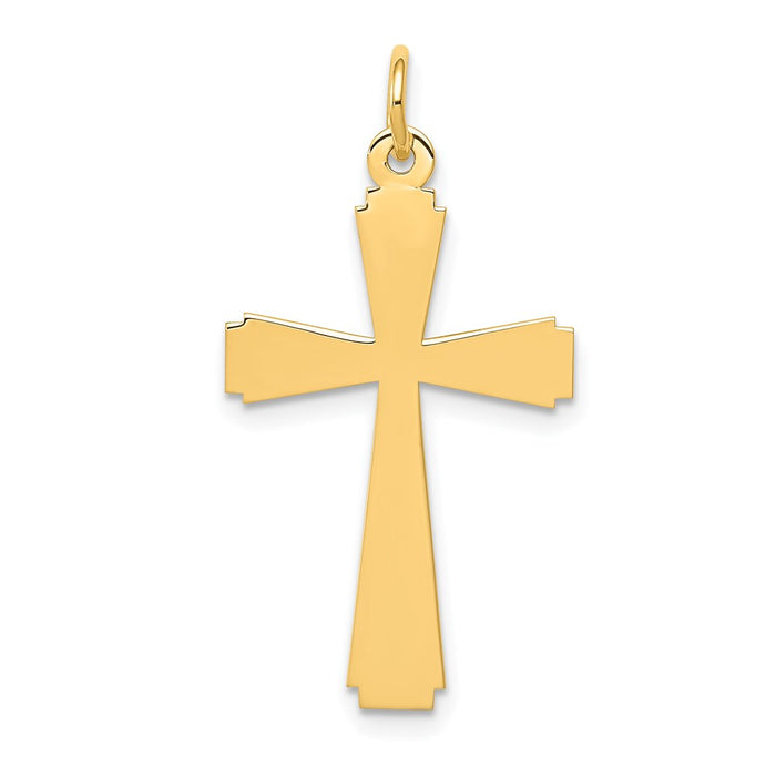 Million Charms 14K Yellow Gold Themed Relgious Cross Charm