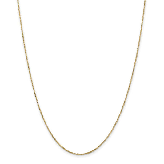 Million Charms 14k Yellow Gold, Necklace Chain, 1.1mm Ropa, Chain Length: 14 inches