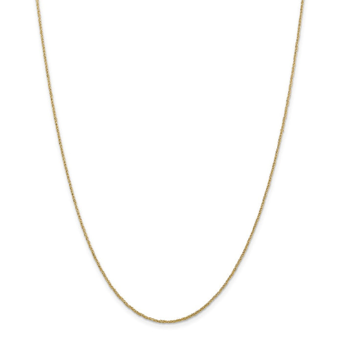 Million Charms 14k Yellow Gold, Necklace Chain, 1.1mm Ropa, Chain Length: 14 inches