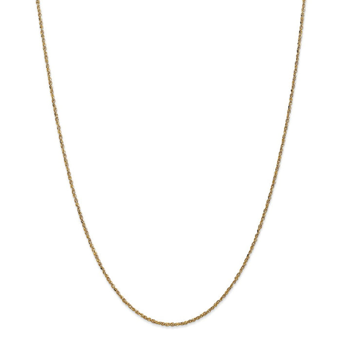 Million Charms 14k Yellow Gold, Necklace Chain, 1.7mm Ropa, Chain Length: 16 inches