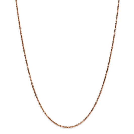 Million Charms 14k Rose Gold, Necklace Chain, 1.40mm Spiga Chain, Chain Length: 16 inches