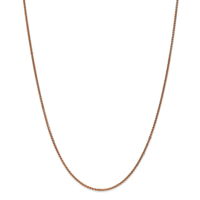 Million Charms 14k Rose Gold, Necklace Chain, 1.40mm Spiga Chain, Chain Length: 22 inches