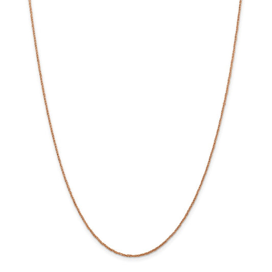 Million Charms 14K Rose Gold, Necklace Chain, 1.1mm Ropa Chain, Chain Length: 16 inches